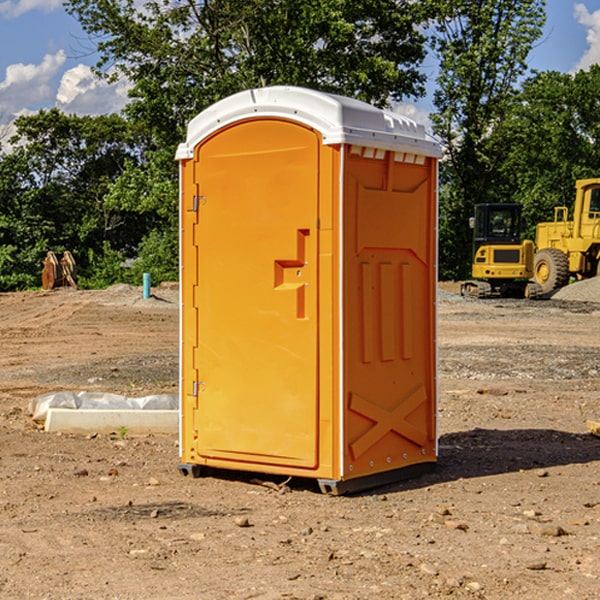 how often are the porta potties cleaned and serviced during a rental period in Finley Point